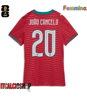 Portogallo Joao Cancelo #20 Prima Maglia Femmina Mondiali 2026 Manica Corta